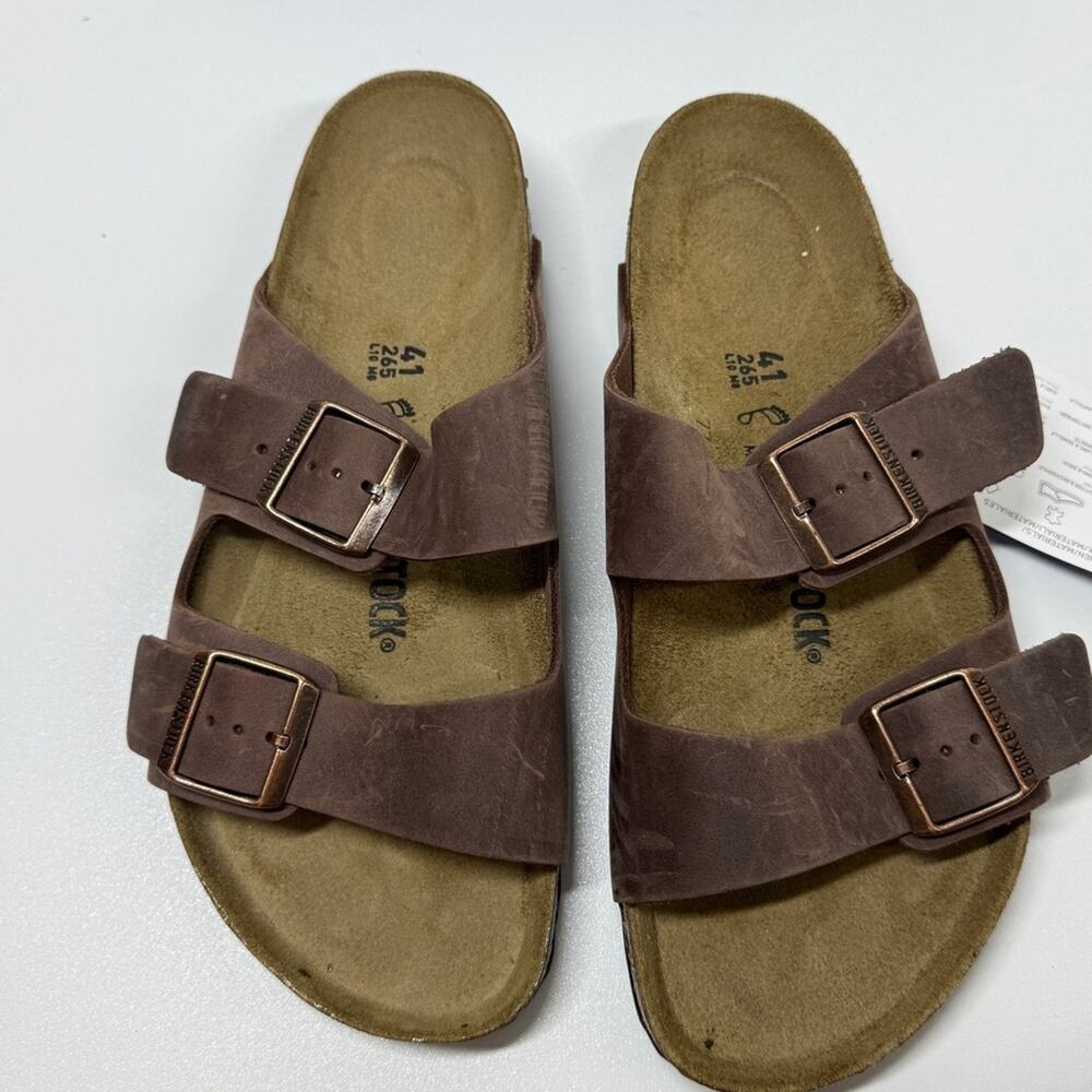 NIB • Birkenstock Arizona Oiled Leather Size: 41 L10/M8- Normal Width - Picture 3 of 6